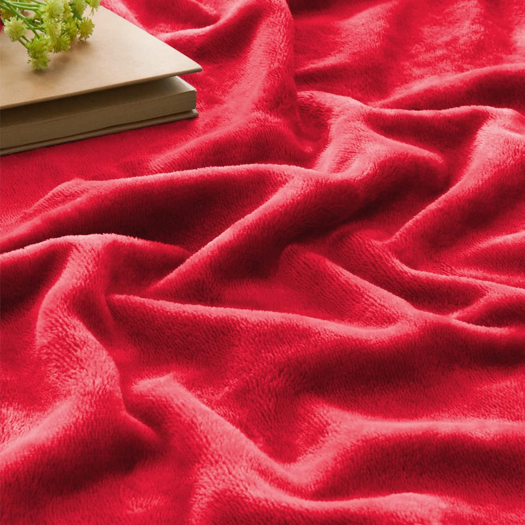 Fleece Blanket Red Throw Blanket for Couch & Bed, Luxury Plush Cozy Fuzzy Blanket 50" X 60", Super Soft Warm Lightweight Throw Blanket for Travel Camping
