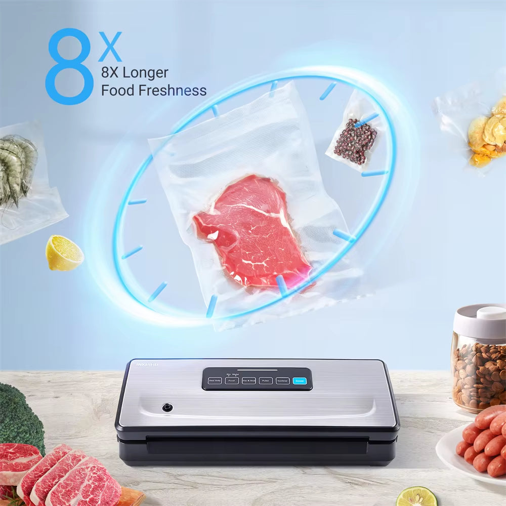 Plastic Bag Sealer Vacuum Sealing Machines with Dry/Moist/Pulse/Canister Packaging Modes Versatile Kitchen Appliances
